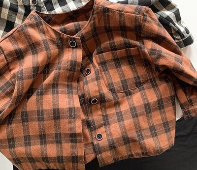 Βρεφικά κορίτσια Αγόρια παλτό ζακέτα Κορεατικού στυλ Βαμβακερό μακρυμάνικο πουκάμισο Άνοιξη Φθινόπωρο 1-6 ετών Παιδικό παλτό ζακέτα Casual Loose πουκάμισο