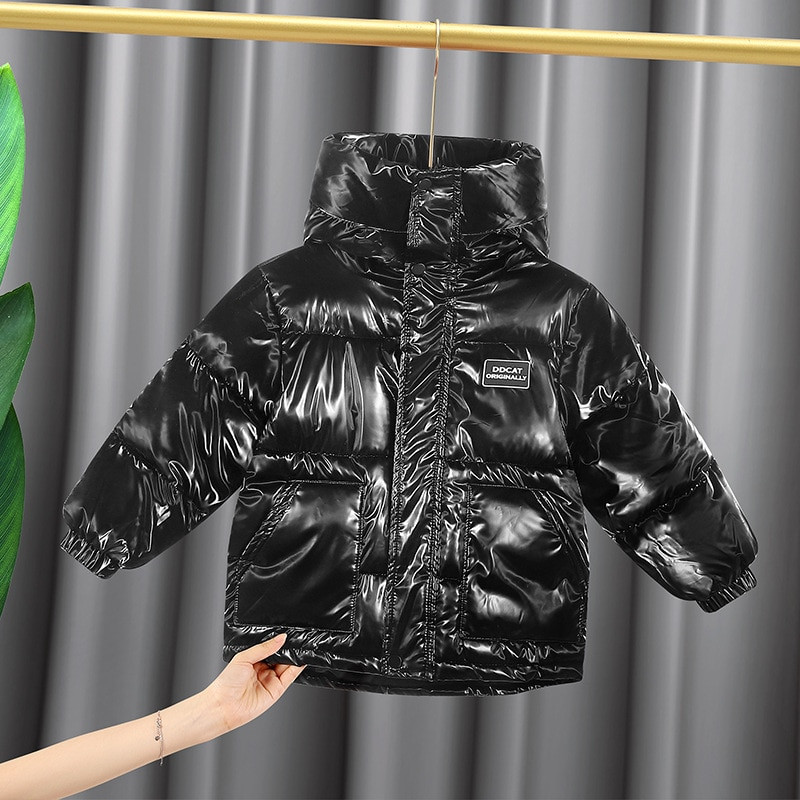 2022-es új gyermekruházat, téli, vastagabb kabátok lányoknak, gyerekeknek, fényes, vízálló pehelypamutkabát, tini felsőruházat, lányruhák