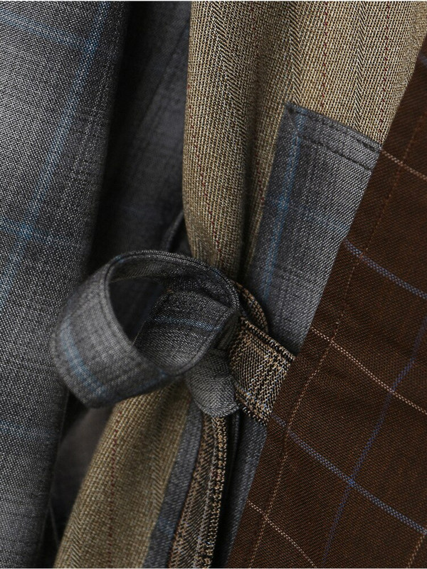 DEAT Modni ženski trenč kaput na rever široke karirane patchwork ugovorne boje na vezanje Kratka vjetrovka jesen 2022. Novo 17A4341