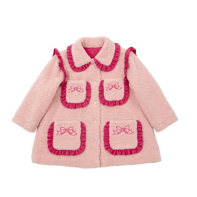 Ziemas meiteņu jaka 2022. gada jaunā korejiešu versija Modes meiteņu jaka rozā meiteņu marles svārki multfilmas sporta krekls bērnu apģērbs