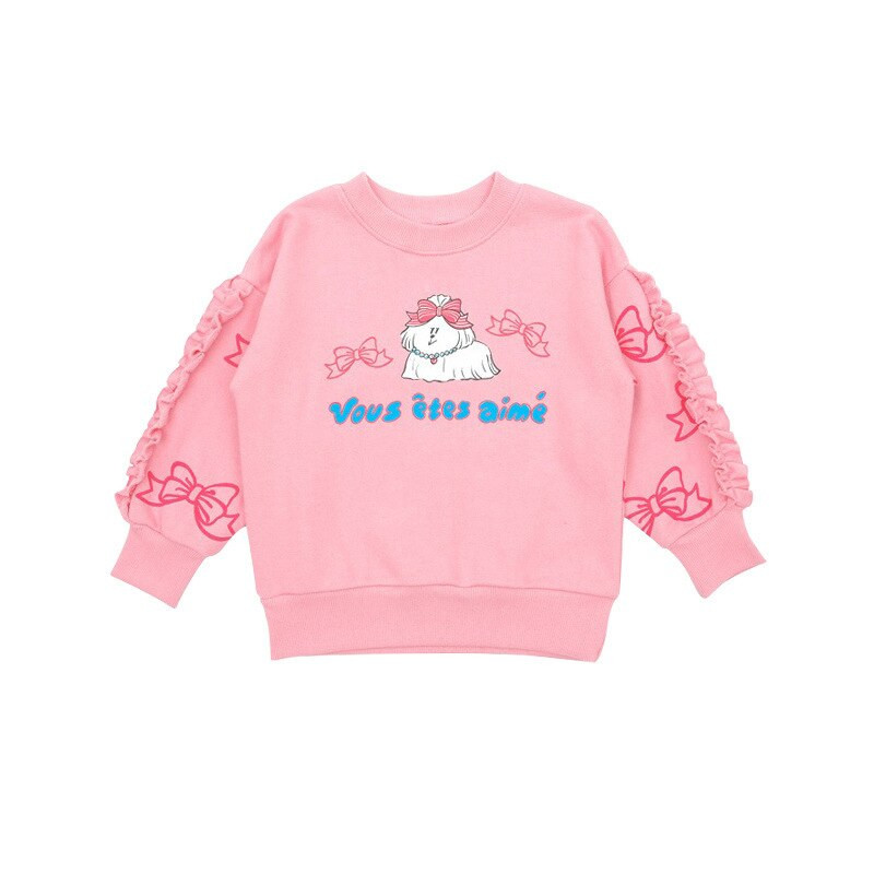 Ziemas meiteņu jaka 2022. gada jaunā korejiešu versija Modes meiteņu jaka rozā meiteņu marles svārki multfilmas sporta krekls bērnu apģērbs