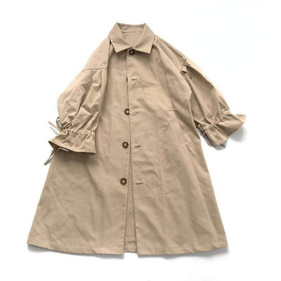 Trench Žene Harajuku Streetwear Jednostavna jednobojna slatka japanska univerzalna ležerna vjetrovka Klasični elegantni stil Teen Girls Opuštene