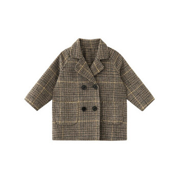 Παιδικό χειμωνιάτικο μπουφάν μάλλινο παλτό για αγόρια Μάλλινα εξωτερικά ενδύματα για αγόρια Χειμερινό μπουφάν Παιδικά ρούχα ζεστά αγόρια Thicken Blazer Παιδικά ρούχα