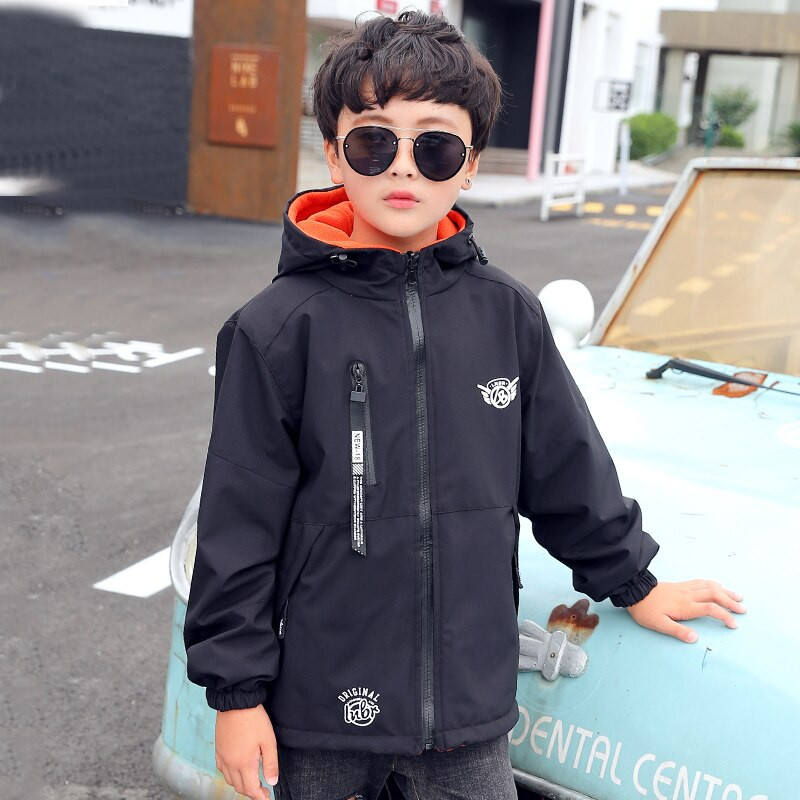 Μπουφάν για αγόρια Άνοιξη Φθινόπωρο Παιδικό Αθλητικό Φλις Διπρόσωπο Αγόρια Μπουφάν Παιδικό Ζεστό Αδιάβροχο Αντιανεμικό Εφηβικό Παλτό
