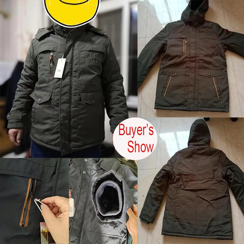 Zimske muške vojne parke Ležerna topla kapa od flisa koja se može skinuti Muške parke otporne na vjetar Modna avijatičarska vjetrovka Pamučna muška jakna