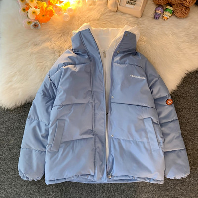 2022 Γυναικείο παλτό με καπιτονέ χειμωνιάτικο τζάκετ Χοντρό βαμβακερό παλτό γυναικείο μεγάλου μεγέθους Φαρδιά υπερμεγέθη παλτό με κουκούλα κοντά παρκά