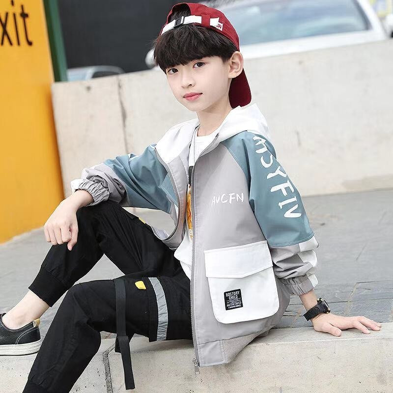 Ανοιξιάτικο Φθινοπωρινό Παλτό Ανοιξιάτικο Φούτερ για Αγόρια Ανεμοδράστη για Παιδιά 4-12 Ετών Παιδικά Πανωφόρια