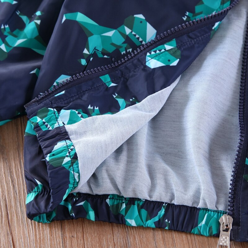 Zēnu jakas 2–6 gadiem — 2022. gada pavasara un rudens karikatūra, zaļa rāvējslēdzēja veste, bērnu apģērba mētelis