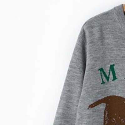 2022 őszi és téli új, kerek nyakú gyapjú pulóver, női pulóver