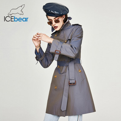 ICEbear 2022 Pavasaris, jauns divrindu vējjaka, ikdienas modes sieviešu apģērbs YA7001