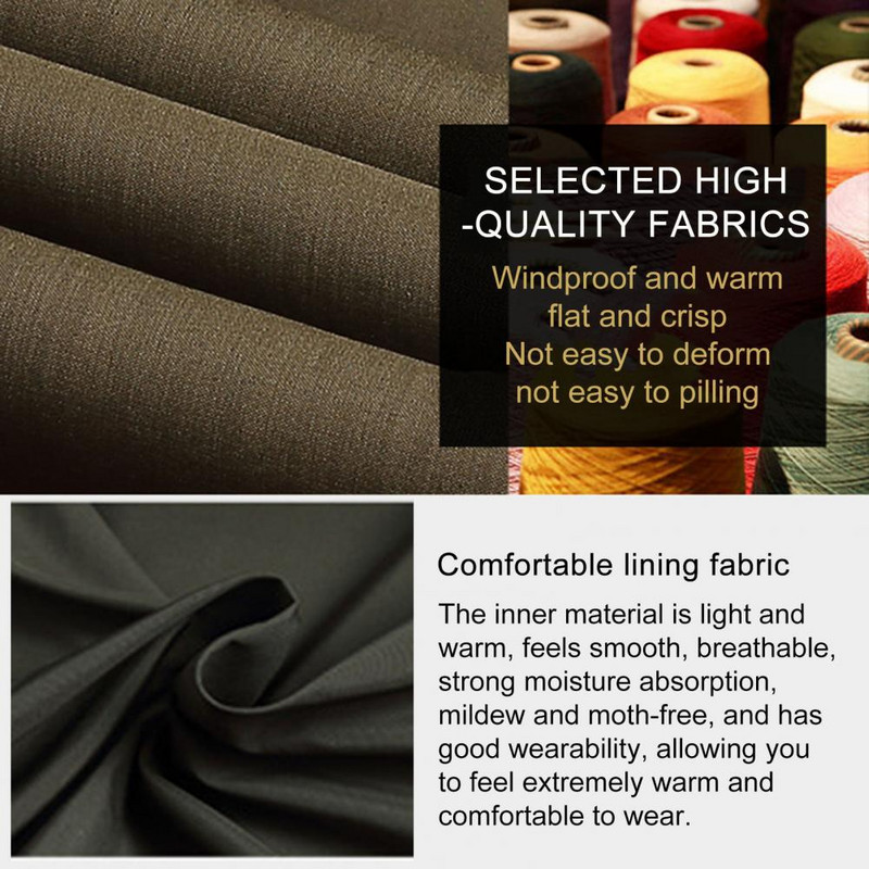 Ανδρικό γιακά αντιανεμικό μονόχρωμο casual παλτό ανοιχτό μπροστά λεπτό βαμβακερό Μεσήλικα ανδρικό χειμερινό τζάκετ