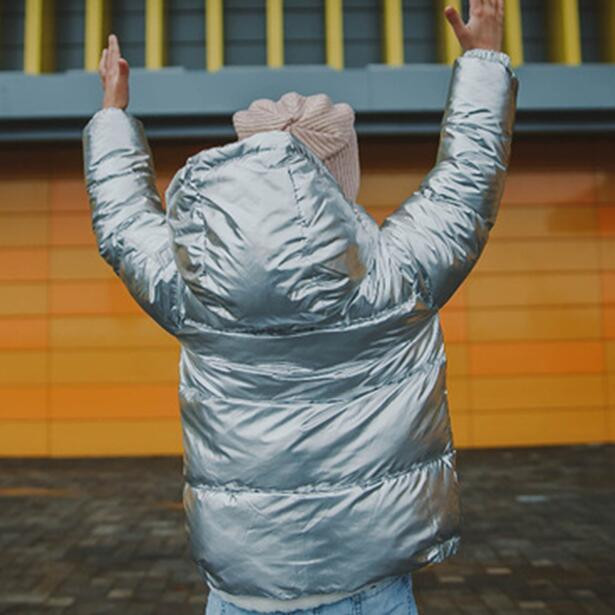 Bērnu ziemas jaka bērniem meitenēm sudraba zelts melns Zēni Ikdienas mētelis ar kapuci Bērnu apģērbi Apģērbi bērniem Parka jaka sniega tērps