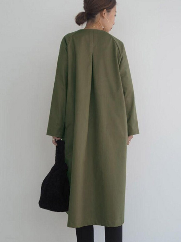 Kaput za žene Novi stil 2022. Duga vjetrovka s okruglim ovratnikom Ženski ležerni ženski jesenski kaput Trench Zimska odjeća Ženski kaputi