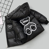 Dječje donje jakne za dječake Zimska moda 2022. Nove debele bijele kapute od pačjeg dolje s kapuljačom Gornja odjeća za dječake Parke od 2 do 6 godina