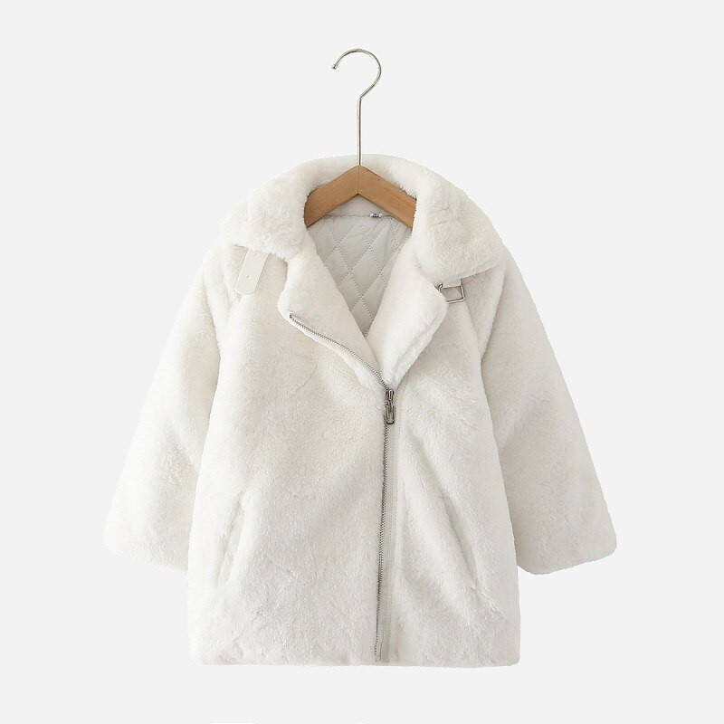 Modna jakna od umjetnog krzna za djevojčice i dječake, zimska, mala, tinejdžerska, topla, debela pamučno podstavljena gornja odjeća za bebe 2-14 godina