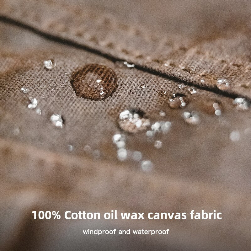 Μπουφάν λαδιού από κερί για άντρες Χακί τζιν μπουφάν Vintage casual παλτό Βαμβακερά μασίφ Slim μπουφάν