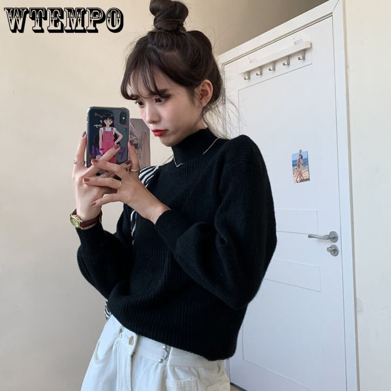 Γυναικείο πουλόβερ με μισό ζιβάγκο γυναικείο πουλόβερ με κάθετη ρίγα μονόχρωμο μακρυμάνικο πουλόβερ τοπ