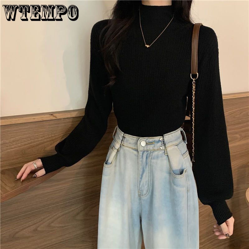 Γυναικείο πουλόβερ με μισό ζιβάγκο γυναικείο πουλόβερ με κάθετη ρίγα μονόχρωμο μακρυμάνικο πουλόβερ τοπ