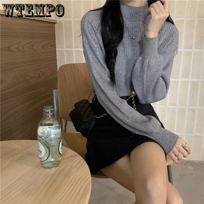 Γυναικείο πουλόβερ με μισό ζιβάγκο γυναικείο πουλόβερ με κάθετη ρίγα μονόχρωμο μακρυμάνικο πουλόβερ τοπ