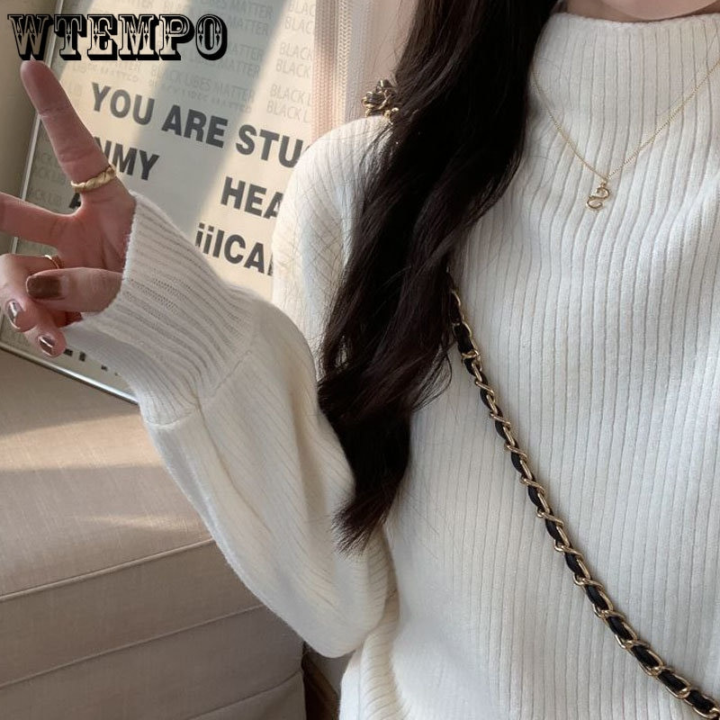 Γυναικείο πουλόβερ με μισό ζιβάγκο γυναικείο πουλόβερ με κάθετη ρίγα μονόχρωμο μακρυμάνικο πουλόβερ τοπ