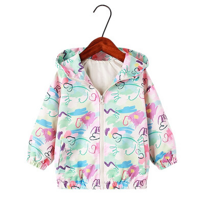 Rudens mazo zēnu drēbes 2022. gada jauns, kvalitatīvs bērnu mētelis, zils automašīnas apdrukas jaka ar kapuci 2–10 gadiem