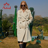 Γυναικεία καμπαρντίνα Astrid Γυναικείο μπουφάν με μακρύ πέτο με διπλό στήθος Μόδα casual πανωφόρι Γυναικεία πανωφόρια Άνοιξη 2022 ZS-7246