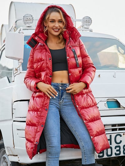 ZIAI 2022 Winter Women Parka Μακρύ Ζεστό Γυναικείο Μπουφάν Πολύχρωμο Υφασμάτινο Μόδα Λεπτό Γυναικείο Παλτό Τέλεια Μάρκα Ποιότητα Hot ZR-9510