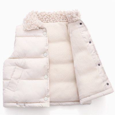 Bērnu kokvilnas veste novelkama apkakle Bērnu ziemas apģērbi vienkrāsaini vestes bez piedurknēm meitenēm zēniem mīksts virsdrēbes ikdienišķs