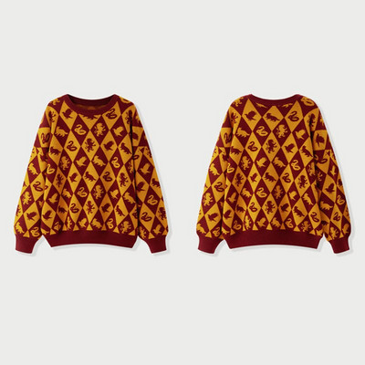 Jacquard pulover s okruglim izrezom novi džemper za par zimskih zadebljanja labav retro modni ležerni top džemper u sveučilišnom stilu vruće rasprodaja