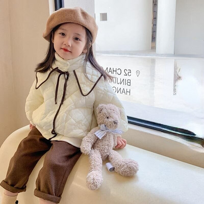 Παιδικό ζεστό παχύ παλτό 2021 Νέο καπιτονέ βαμβακερό μπουφάν για γλυκά κορίτσια Παιδικά ρούχα