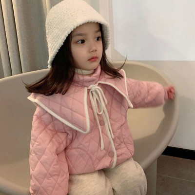 Παιδικό ζεστό παχύ παλτό 2021 Νέο καπιτονέ βαμβακερό μπουφάν για γλυκά κορίτσια Παιδικά ρούχα