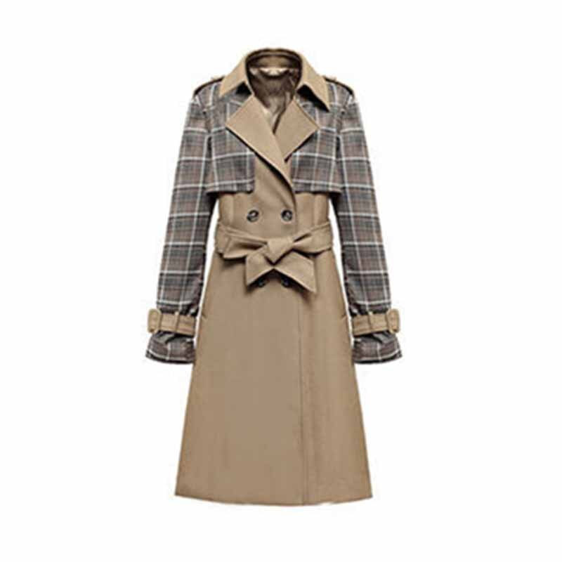 Άνοιξη/Φθινόπωρο Γυναικεία καμπαρντίνα με μακριές καμπαρντίνες με διπλό στήθος Γυναικεία αντιανεμική 2022 Chic παλτό γραφείου Γυναικεία πανωφόρια