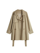 Modni novi ženski trenč kaput s dugim remenom i remenom, uski ženski kaput s kaputom, plašt, gornja ženska odjeća, jesenska odjeća