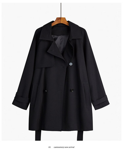 Modni novi ženski trenč kaput s dugim remenom i remenom, uski ženski kaput s kaputom, plašt, gornja ženska odjeća, jesenska odjeća
