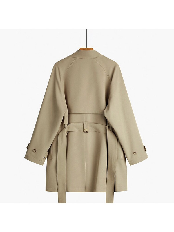 Modni novi ženski trenč kaput s dugim remenom i remenom, uski ženski kaput s kaputom, plašt, gornja ženska odjeća, jesenska odjeća