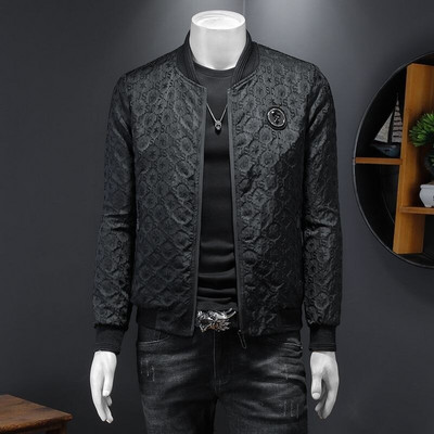 Pavasara zelta ķēdes beisbola jaka Vintage Bomber jaka Korejas sociālā kluba Streetwear vīriešu ziedu jaka Casaca Hombre