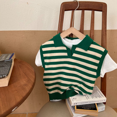 Veat O veida kakla apkakle bez piedurknēm, regulāra garuma, stingra, ērta, moderna, mīksta, ikdienišķa, vienkārša, tīra pavasara bērnu unisex