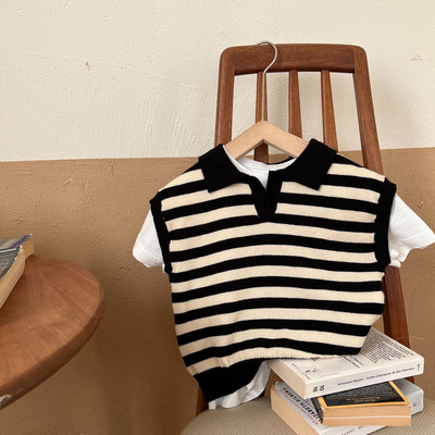 Veat O veida kakla apkakle bez piedurknēm, regulāra garuma, stingra, ērta, moderna, mīksta, ikdienišķa, vienkārša, tīra pavasara bērnu unisex