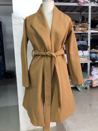 Oversized S-3XL Γυναικείες μακριές καμπαρντίνες Φθινοπωρινές Χειμώνες Χοντρό Μακρυμάνικο Ζακέτα Ζακέτα Πανωφόρι WDC5899