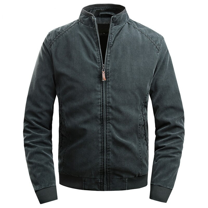 Jesen Zima Muška debela planinska kožna jakna 2021. Samostojeći ovratnik Muška ležerna ležerna jakna Kratki pamučni kaput Muški EU veličina SA972