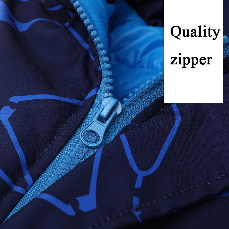 Χειμερινό μπουφάν για αγόρι με βαμβακερή επένδυση Παιδική εξωτερική κουκούλα Boy Bomber Jacket Thickened Warm Waterproof Windbreaker TZ661