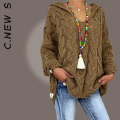 C.New S Jauns trikotāžas sieviešu džemperis, mīksts, plāns sieviešu džemperis 2022. gada brīvs, salds džemperis, sieviešu džemperis ar V veida kakla izgriezumu, populāri sieviešu topi