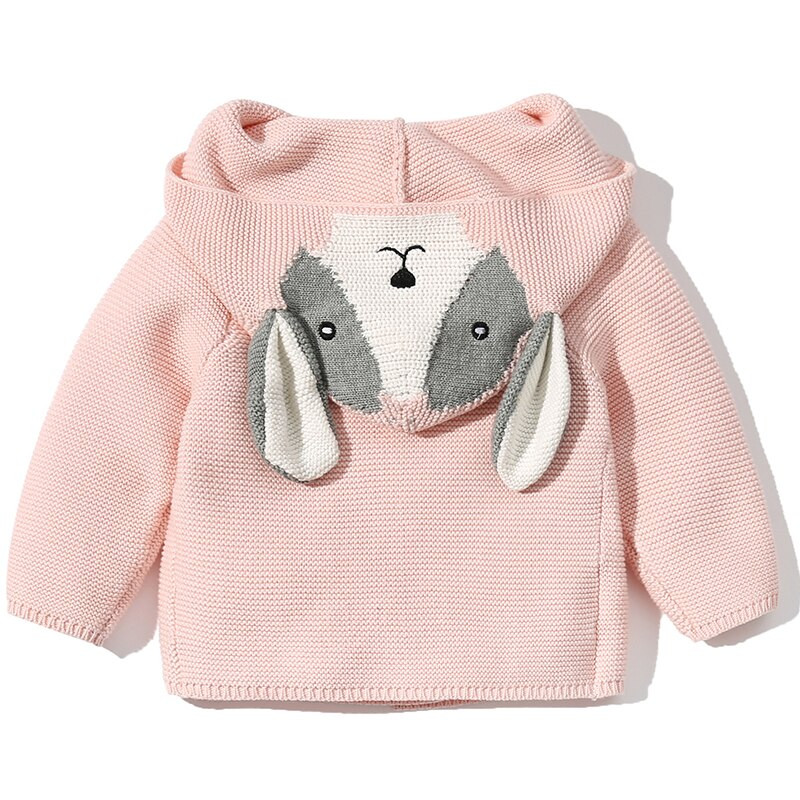 Πλεκτά για μωρά αγόρια για κορίτσια Νεογέννητες ζακέτες με κουκούλα για κορίτσια Ρούχα κινουμένων σχεδίων Πλεκτό σκύλος Πουλόβερ Παιδικά Φθινοπωρινά χειμωνιάτικα πανωφόρια