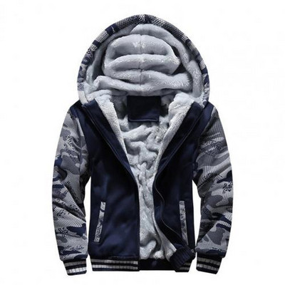 Vīriešu jaka ar rāvējslēdzēju, bieza flīsa odere, kamuflāža, raibs veste ar kapuci 2021. gada ziemas virsdrēbes