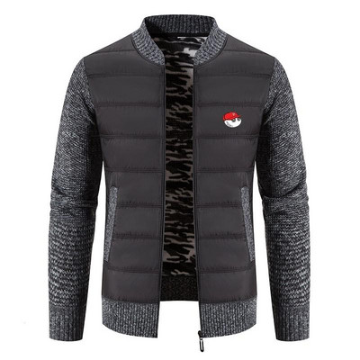 2022. gada jauns golfa vīriešu jakas mētelis rudens un ziemas trikotāžas džemperis, flīsa biezāka ikdienas vīriešu jaka mētelis ar rāvējslēdzēju