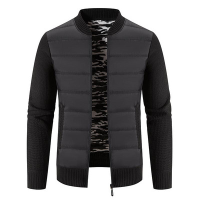 2022. gada jauns golfa vīriešu jakas mētelis rudens un ziemas trikotāžas džemperis, flīsa biezāka ikdienas vīriešu jaka mētelis ar rāvējslēdzēju