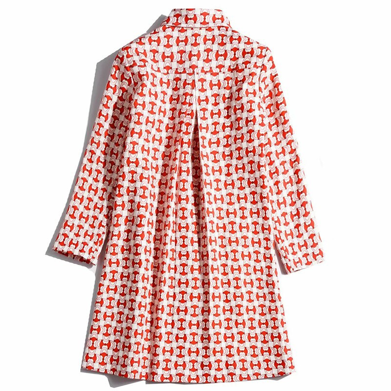 Vjetrovka Runway visoke kvalitete Jesen Zima Nova ženska modna uredska vintage elegantna šik jakna dugih rukava s printom