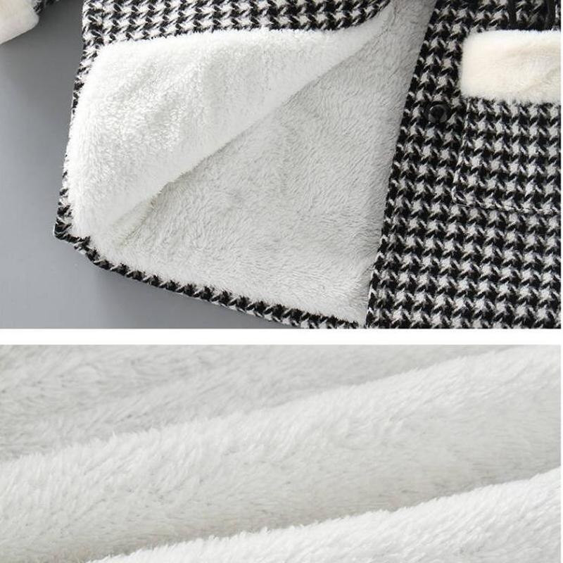 Novi vuneni kaput za djevojčice, jesen 2021., debela dječja odjeća za djevojčice, nosite jesen i zimu, veliki dječji vuneni kaput s kapuljačom 10T