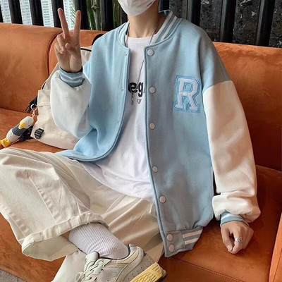 Νέα Μόδα Μαύρα Ανδρικά Μπουφάν Πουκάμισο Μπέιζμπολ Casual Γιλέκο για Ζευγάρι Ανδρικά ρούχα Άνοιξη και Φθινόπωρο Loose Top Plus Size