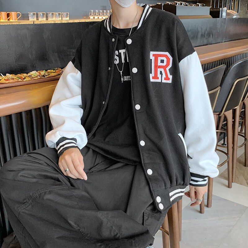 Νέα Μόδα Μαύρα Ανδρικά Μπουφάν Πουκάμισο Μπέιζμπολ Casual Γιλέκο για Ζευγάρι Ανδρικά ρούχα Άνοιξη και Φθινόπωρο Loose Top Plus Size